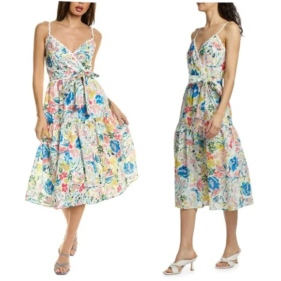 Elie Tahari | Dresses | Elie Tahari Lily Floral Embroidered Fit And Flare  Aline Cocktail Midi Dress New | Poshmark